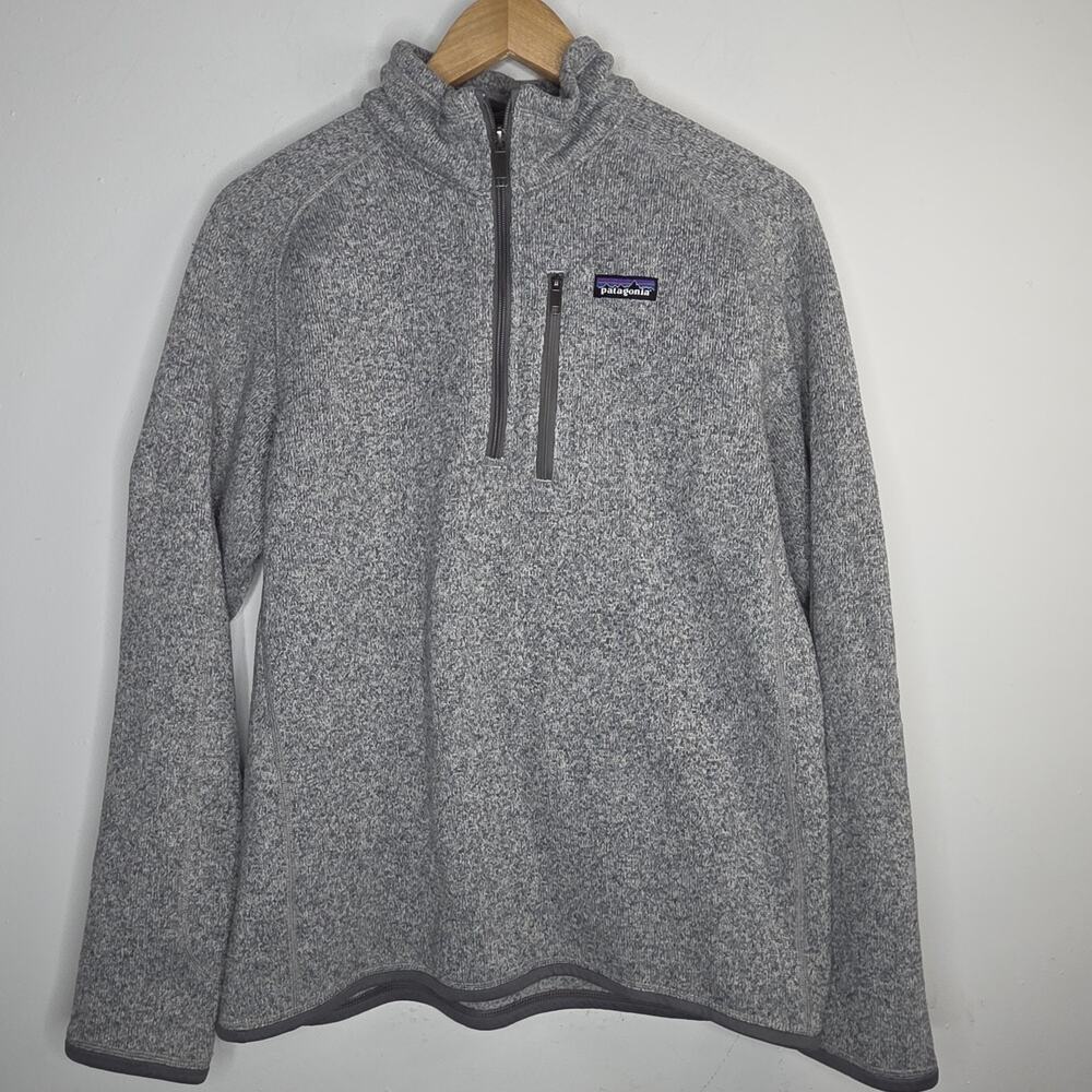 Patagonia Better Sweater 1/4 Zip Mens M Gray Heather Fleece Pullover